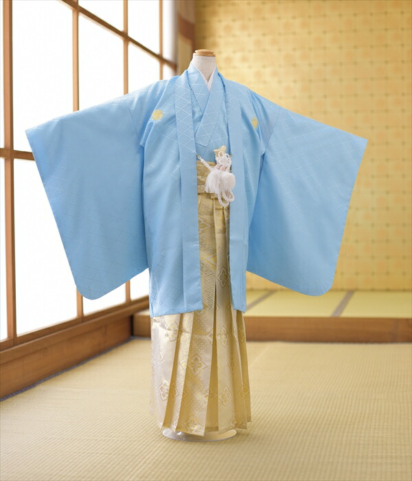 ジュニア着物 身長138cm~148cmくらい 袴 レンタル 羽織袴 ハーフ成人式 袴 卒業式 袴 レンタル貸衣装フルフル 小学校 1/2成人式 レンタル 男 10才 小学生 男の子 8歳 9歳 10歳 小学校 卒業式 七五三 mjk10112