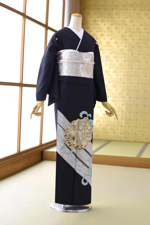 留袖 レンタル 夏用 mt1062単衣 黒留袖レンタル フルセットレンタル 着物 結婚式 母上・親族・列席者 貸衣装 フルフル 夏　着物 おすすめ5月 6月 7月 8月 9月 向け