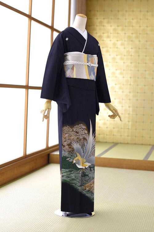 留袖 レンタル 夏用 mt1063単衣 黒留袖レンタル フルセットレンタル 着物 結婚式 母上・親族・列席者 貸衣装 フルフル 夏　着物 おすすめ5月 6月 7月 8月 9月 向け