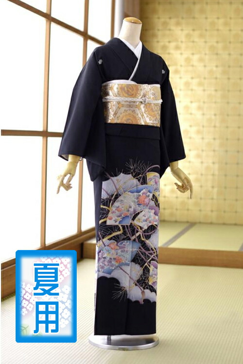 楽天市場】留袖 レンタル 夏用 mt1059単衣 黒留袖レンタル フル