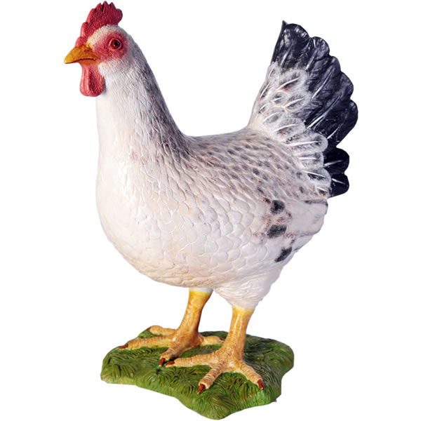 楽天市場】白い雌鳥 Hen White 強化プラスチック (FRP) アート