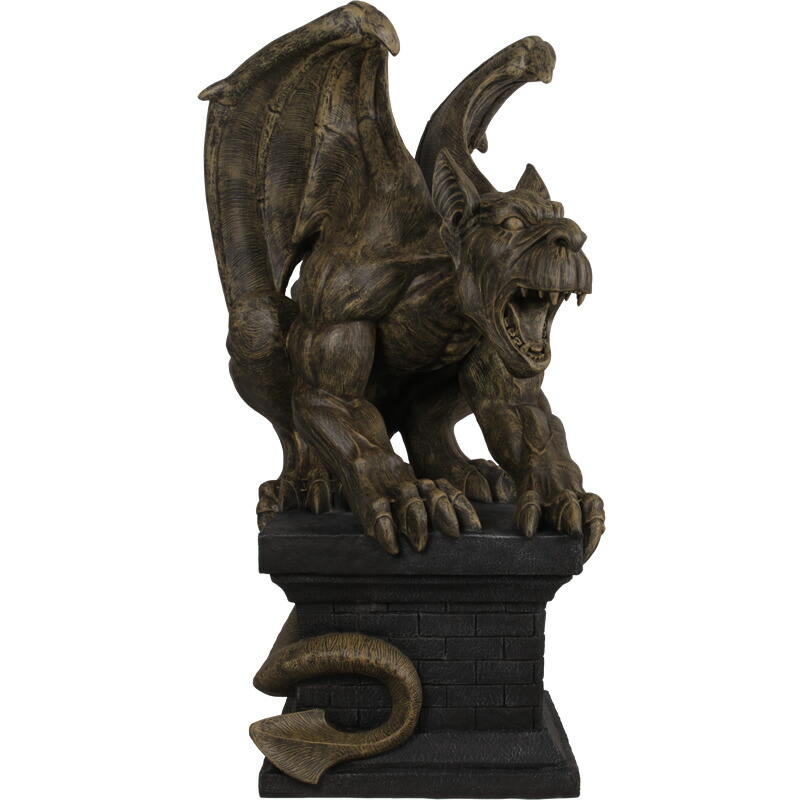 楽天市場】巨大なガーゴイル Giant Gargoyle on Plinth 強化