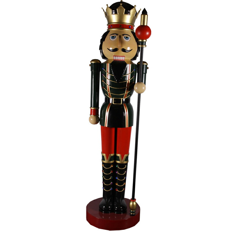 楽天市場】巨大なくるみ割り人形の王様（左手に杖） 大きい オブジェ