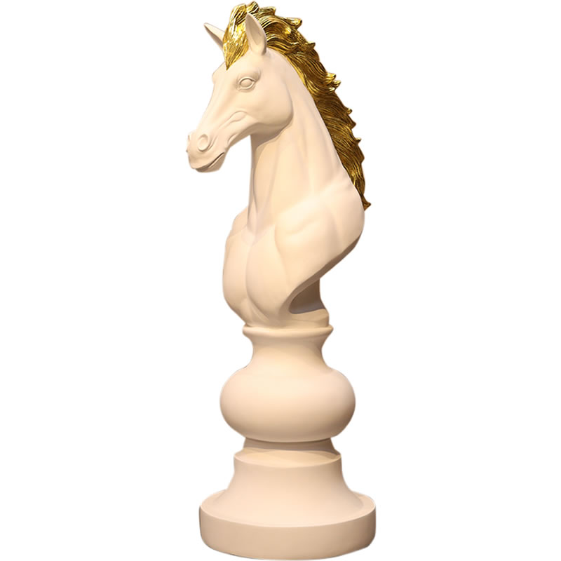 楽天市場】等身大のチェス駒 騎士 ホワイト Chess knight 高さ約