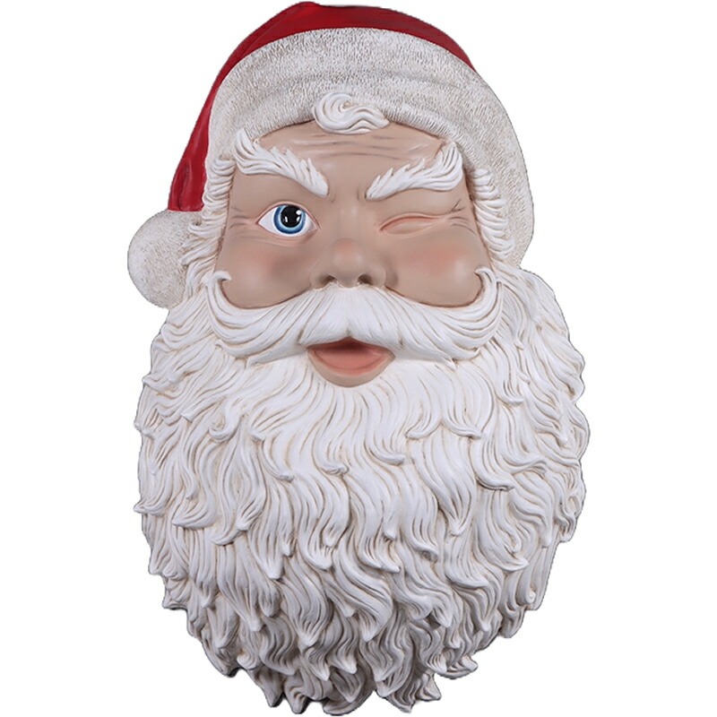 楽天市場】立派なヒゲのウィンクするサンタの壁掛け H89cm 大きい