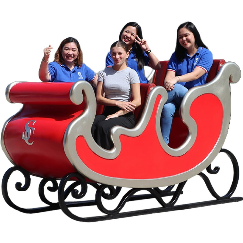 楽天市場】クリスマスの大きなソリ 4人乗り 大きい オブジェ