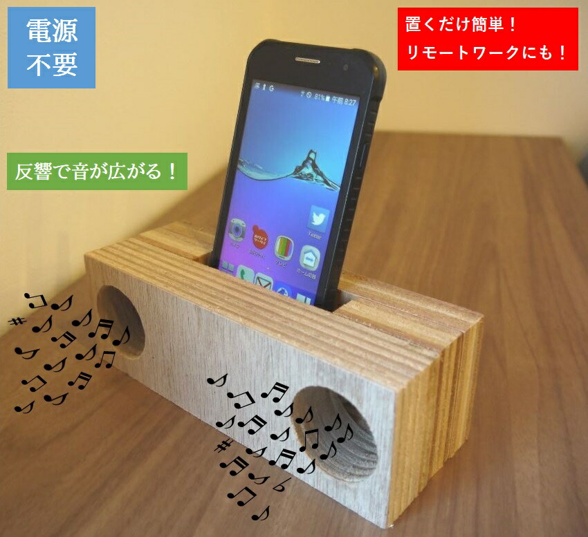 楽天市場 スマホ スタンド スピーカー すぴまるくん エコープラス Ver 夏休み 工作 木製 Diyセット 簡単 プレゼント 子供でも可能 工作素材の専門店 Frp素材屋さん