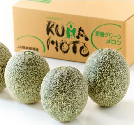 熊本県産 　 肥後グリーンメロン　優品　４玉～5玉（風袋込約8kg前後） <br>6月上旬～中旬頃発送日付指定不可<br>北海道・離島地区別途料金550円