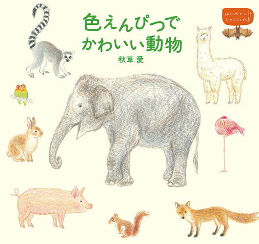 楽天市場 色えんぴつでかわいい動物 色鉛筆 書き方 イラスト テキスト 簡単 かわいい 練習 秋草 愛 特急名入れギフト Sympl