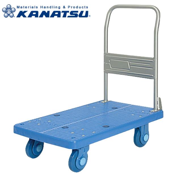カナツー 台車 PLA250-UR-DS 品番：420-00720 ウレタン車付静音 ストッパー付【法人限定】