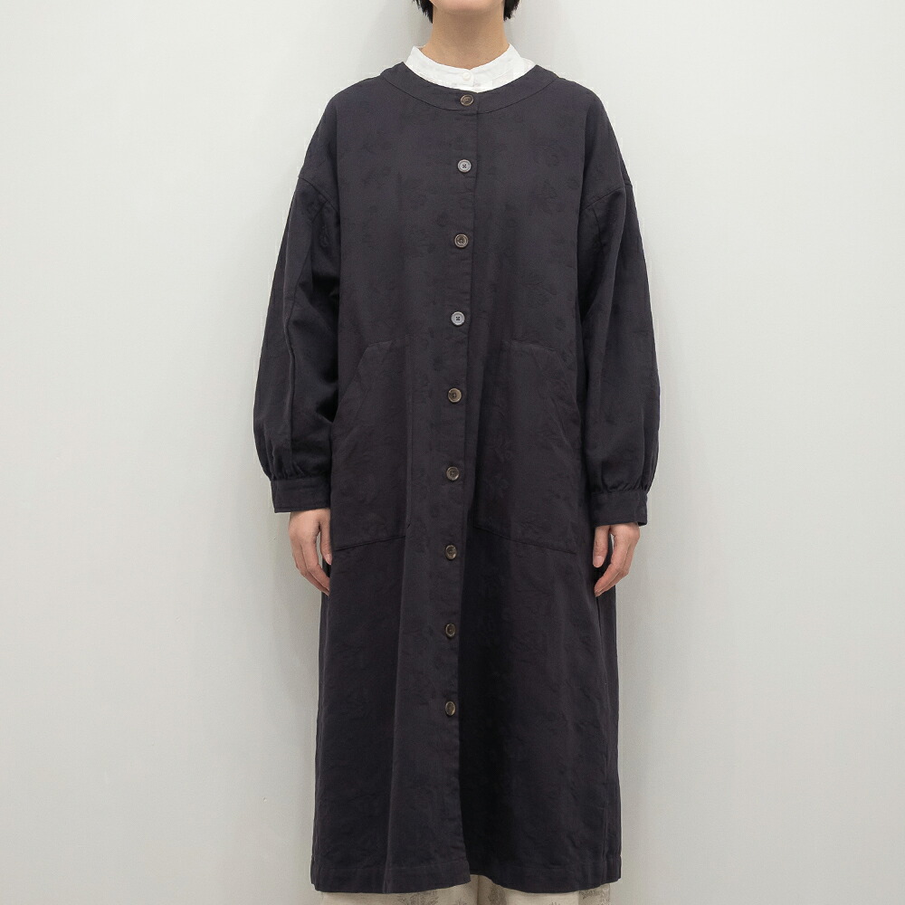 [公式ストア] tukuroi by SUN VALLEY ツクロイ / 製品染め コットン ジャカード ワンピース コート