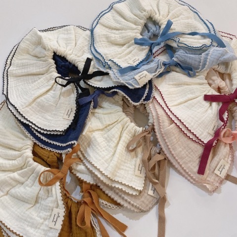 楽天市場】2枚セット 2重フリルガーゼスタイ フリルスタイ ベビー