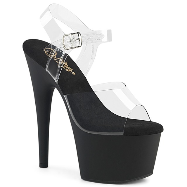 PLEASER【取り寄せ】プリーザー・アドーア厚底サンダル/品番:ADORE-708/ADO708/17cmヒール/ドレス/キャバ嬢/ポールダンス/衣装/ピンヒール/レディース/小さい/大きい/サイズ/アッパークリア（透明）/ヒール/サンダル/コスプレ/撮影会/アクアブルー/マットブラック/艶消し黒 9,489円