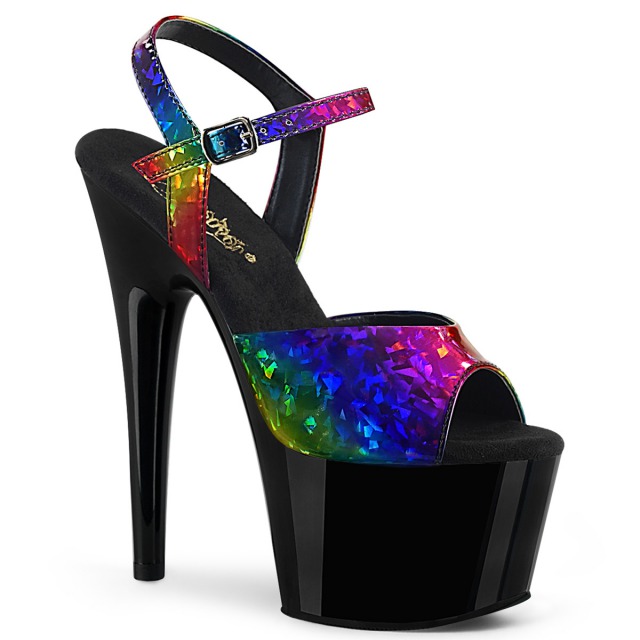 holographic rainbow sandals