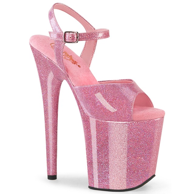 PLEASER【取り寄せ】プリーザー・グリッター厚底フラミンゴサンダル/品番:FLAMINGO-809GP/FLAM809GP/20cmヒール/ダンス/シューズ/レディース/衣装/ポールダンス/キャバ嬢/靴/ピンヒール/ハイヒール/小さいサイズ/大きいサイズ/厚底サンダル/レディース/つや有り/ベビーピンク 11,913円