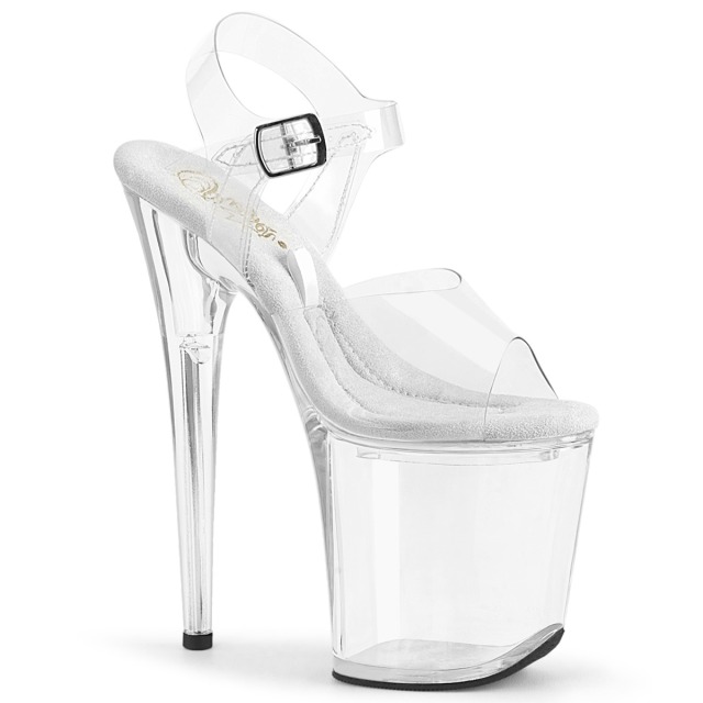 PLEASER【取り寄せ】プリーザー・トレジャークリアヒール厚底クリアサンダル/品番:TREASURE-808FLA/TRE808FLA/20cmヒール/透明靴/ドレス/衣装/ポールダンス/キャバ嬢/ピンヒール/ハイヒール/レディース/ストラップサンダル/透明サンダル/アンクルストラップ/クリア/透明 12,539円