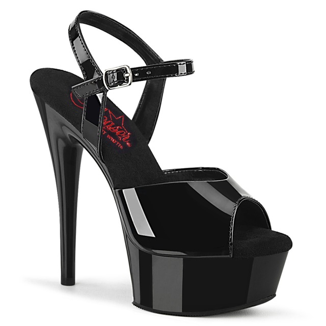PLEASER【取り寄せ】プリーザー・厚底エナメルサンダル/品番:EXCITE-609/EXC609/15cmヒール/サンダル/ドレス/キャバ嬢/ダンス/衣装/ピンヒール/コスプレ/ハイヒール/撮影会/ヒールサンダル/エナメルシューズ/コンテスト/エナメルブラック/黒