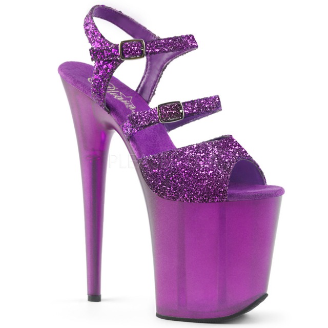 purple bottom heels