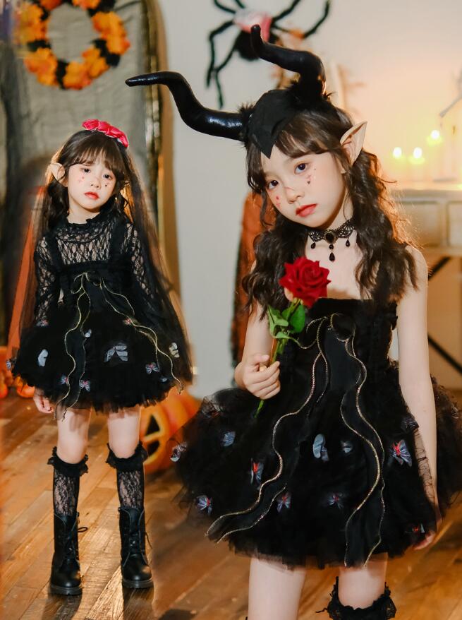 パオラレイナ ハロウィンワンピース、髪飾り 楽天市場】ハロウィン 衣装 子供 ハロウィン コスプレ 悪魔 魔女