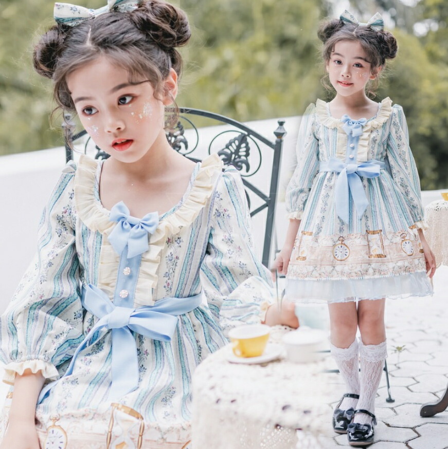 子供Lolita系ワンピース キッズ 女児 子供衣装 ドレス アリス ハロウィン仮装 子供ドレス 子供 ワンピース 可愛い ロリータ ゴスロリ服 子供服 仮装 衣装 七五三 文化祭 写真撮影 ギフト プレゼント イベント お姫様コスチューム コスプレ衣装 学園祭 発表会 かわいい 洋服画像