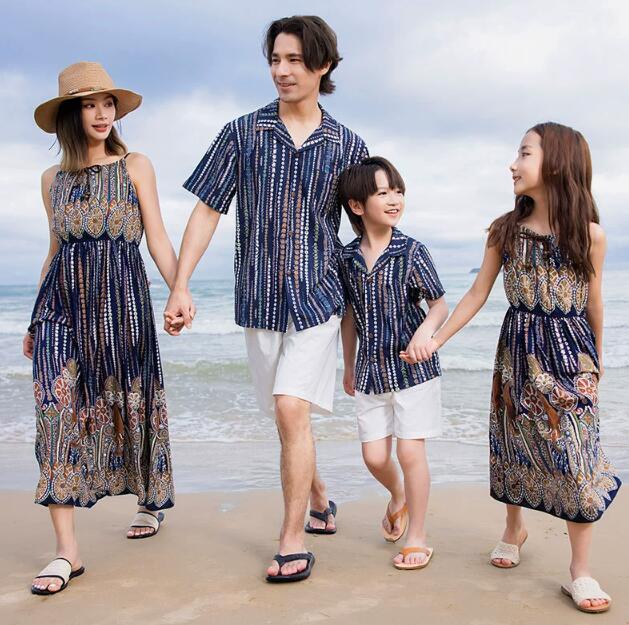 商品No.K0239【購入商品】ワンピース 親子（ レディース キッズ） ペアルック ハワイ 結婚式 沖縄 グァム オーストラリア リゾートドレス 色: ブルー サイズ:girl 90～150  ladies   S～L main image 0