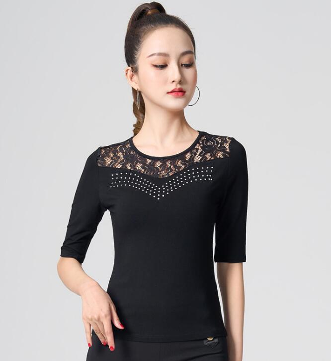 楽天市場】社交ダンス トップス ラテンダンス スパンコール フレア袖