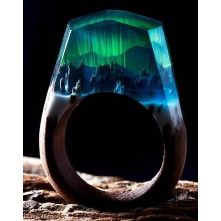 Secret Wood Ring Aurora Borealis シークレットウッド リング オーロラボレアリス 蔦屋書店 蔦屋家電 ギフト 誕生日 プレゼント|蔦屋書店