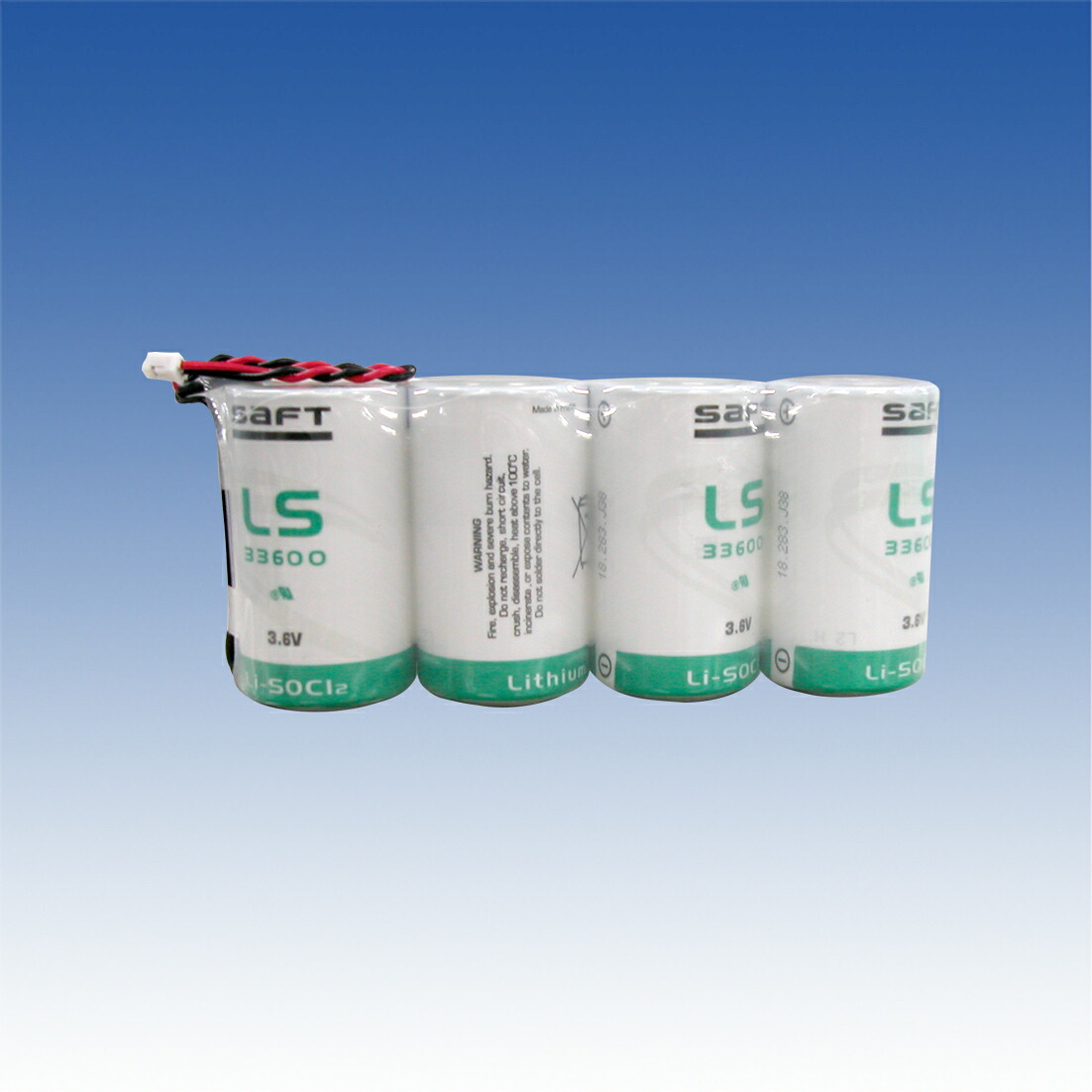 専用乾電池（4連容器に並べる）【 LS33600(4P)】 TAKEX/竹中応用科学 防犯センサー-防犯関連グッズ