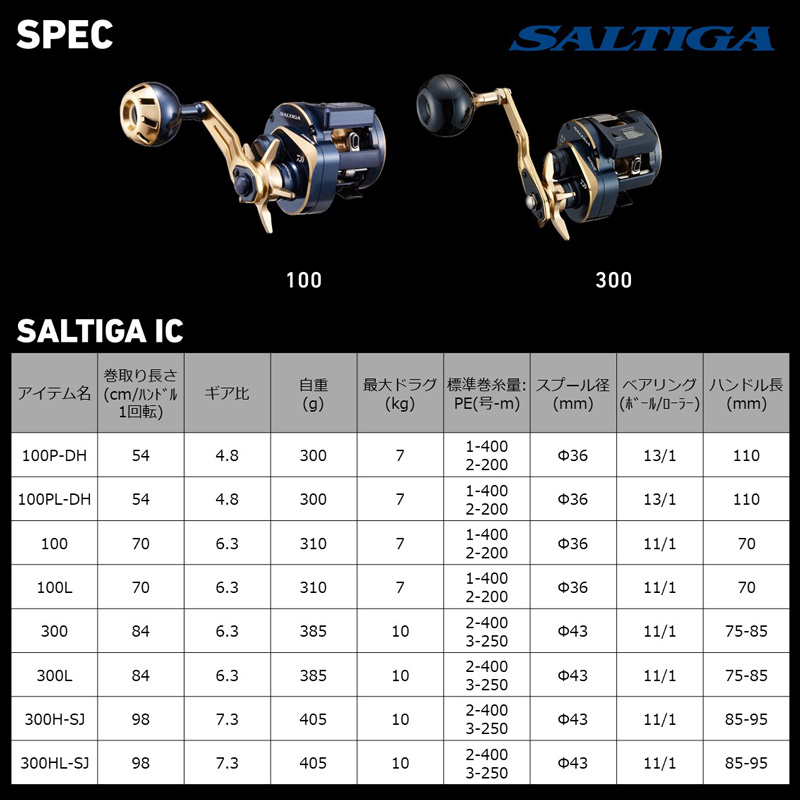 ダイワ(Daiwa) 21ソルティガIC 100P-DH ダブルハンドル パワーギア 右