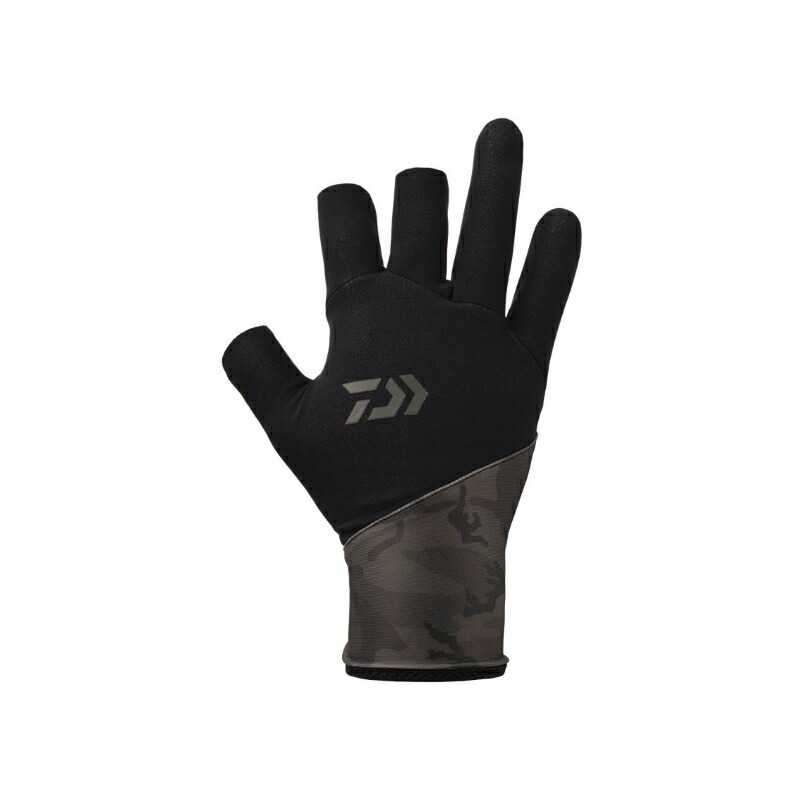 ダイワ DG-7622W ベルトレス防寒グローブ 3本カット カーキカモ XL
