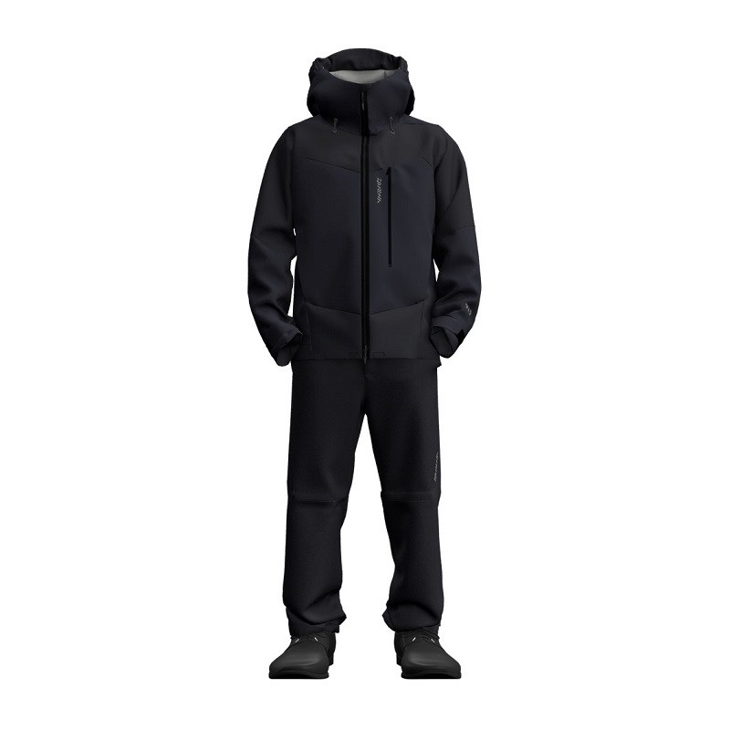 ダイワ DR-3023 レインマックスデタッチャブルレインスーツ 黒いこと 2XL