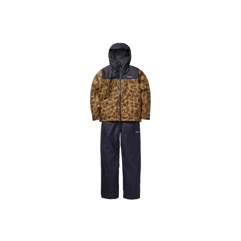 シマノ RB-057X ベーシックインサレーション レインスーツ 01 2XL ブラウンダックカモ