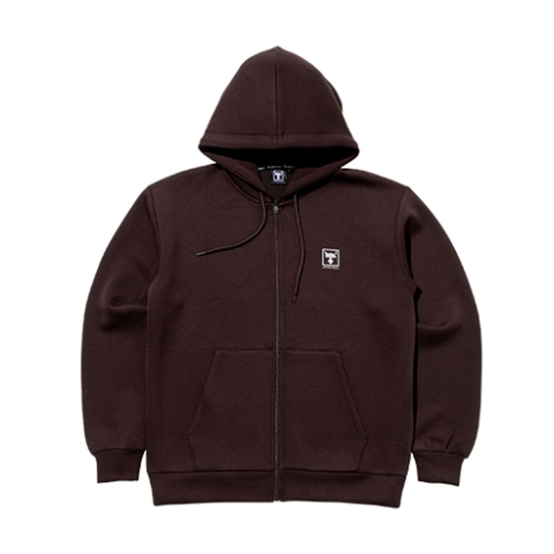 ジャッカル ジャージージップアップロゴフーディ セピア色 L