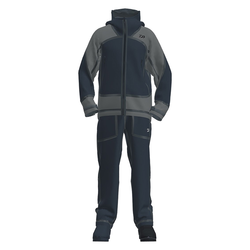 ダイワ DR-2326 スプレーガードレインスーツ 黒いこと薄墨色 2XL