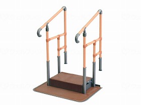 上がりかまち手摺り 矢崎化工 置くだけ 調節する能力のある あがりかまち用たちあっぷ踏み段台付両手 おすすめ 受け支える ラクラク 介護 助けになる 使い分かりやすい