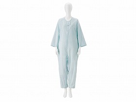 上下つづき服 竹虎 ねまき パジャマ アイデアホック 男女共用 15時までのご注文で即日出荷(休業日除く) 竹虎 介護ねまき おすすめ グリーン ブルー 安心 介護 便利 安全