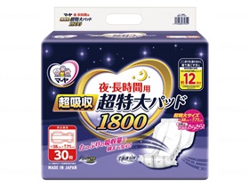尿とりパッド 東陽特紙 吸収 ひょうたん型 ゆとり 15時までのご注文で即日出荷(休業日除く) ケース販売 超吸収 超特大パッド1800 ケース おすすめ 快適 介護 安心 使いやすい 便利