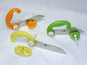 調理器・炊事道具 ウカイ利器 包丁 イエロー 負担軽減 UDグリップ包丁 おすすめ 使いやすい 安心 安全 便利 介護