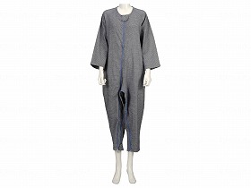 上下つづき服 竹虎 ファスナー付き つなぎ 厚手 心地いい 15時までのご注文で即日出荷(休業日除く) ソフトケアねまき 両開きファスナー　厚手 おすすめ やさしい 快適 ラクラク 介護 便利 ごわつかない 赤 黄 紺