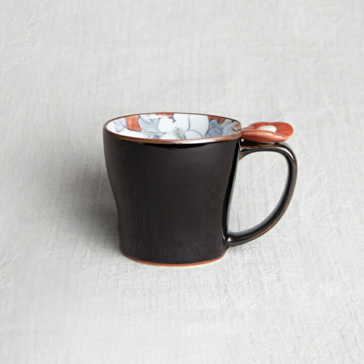 楽天市場 マグカップ 花 赤 母の日 誕生日 プレゼント 有田焼 かわいい おしゃれ コーヒー コーヒーカップ 取っ手 有田焼 山忠