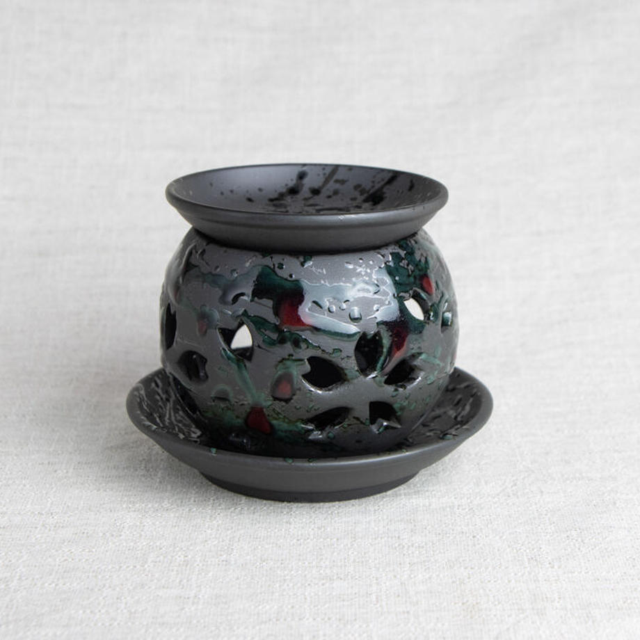 楽天市場 茶香炉 陶器 磁器 有田焼 黒 青 赤 緑 アロマ アロマポット 香炉 癒し リラックス 日本茶 茶葉 香水 インテリア 雑貨 消臭 おしゃれ お歳暮 有田焼フッチーノ
