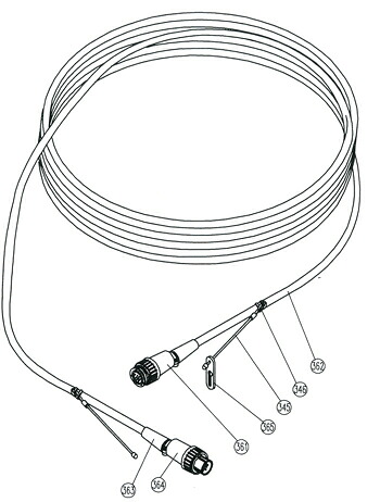 【トーヨーコーケン】スーパーベビーホイスト用操作中継コード （12芯平コネクタ10m）#380844｜工具のプロショップ「ふどう」