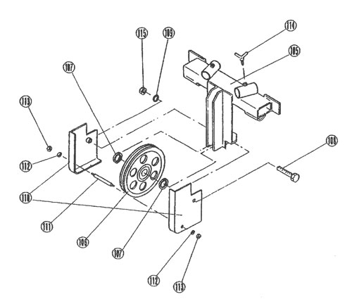 楽天市場】【トーヨーコーケン】（上部滑車）プーリーセット（図106）#010001212（荷揚げ機AL4/AL4B/NJP用部品） :  工具のプロショップ「ふどう」