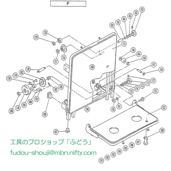 【トーヨーコーケン】 台車用・落下防止カム車(L)セット(図番183~185)1組(荷揚げ機AL4B-シリーズ用部品)|工具のプロショップ「ふどう」