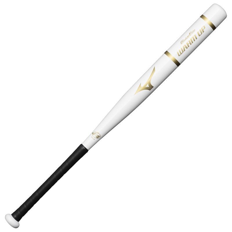 【ＭＩＺＵＮＯ】ミズノ【グローバルエリート】ソフトボール 打撃可トレーニングバット 木製/84cm/平均900g ホワイト×ゴールド 1CJWT25284 01