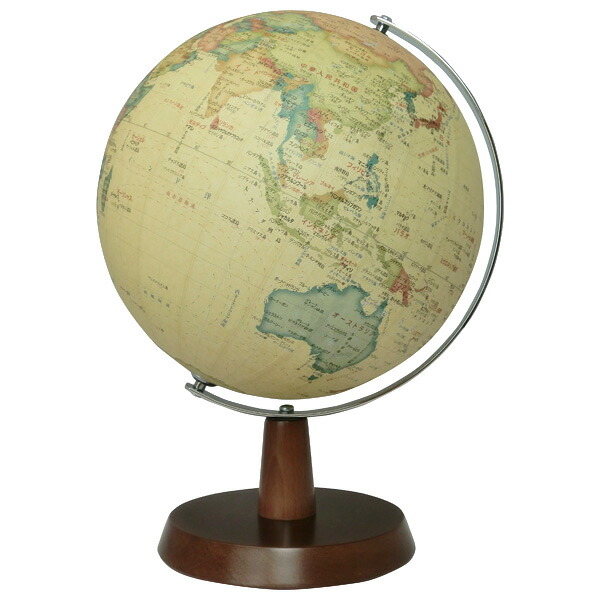 楽天市場】32cm 地球儀 アンティーク地球儀 木製台座 32-CRJY-K 行政図