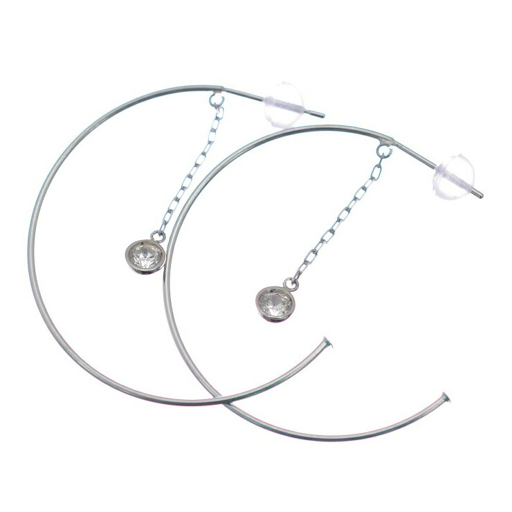 楽天市場】【新品ピアス】K14WG フープ ピアス 遮断式 ポスト