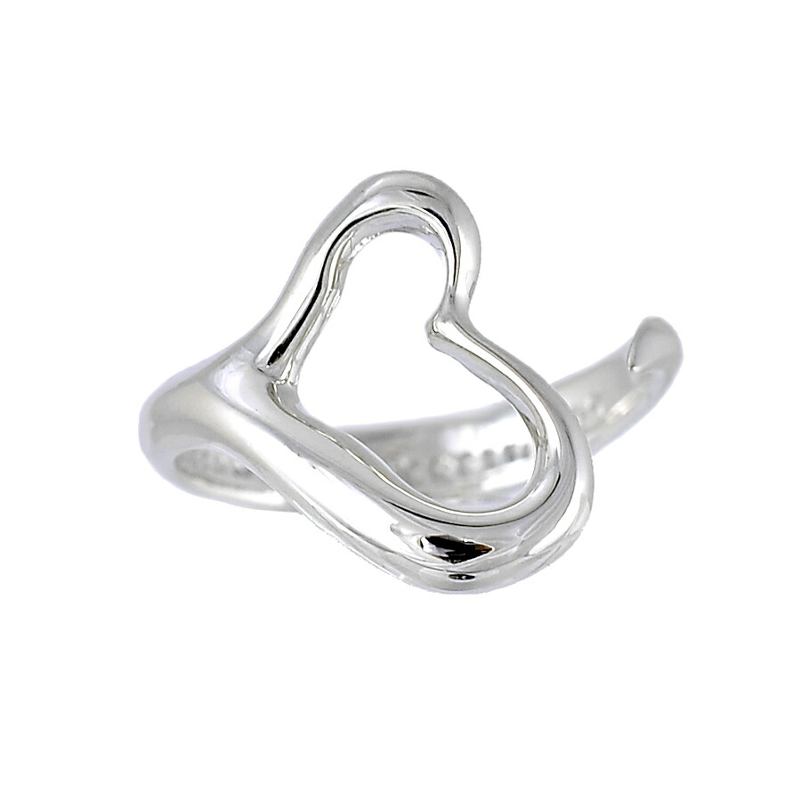 中古 ティファニー 公々然たる腹 輪っか スターリング銀灰色 925 10号数 エルサ ペレッティ ジュエリー Tiffany Co Open Heart Ring 美品 ブランド 付録 指環 モード 小物 レディース 婦女子 Pasadenasportsnow Com