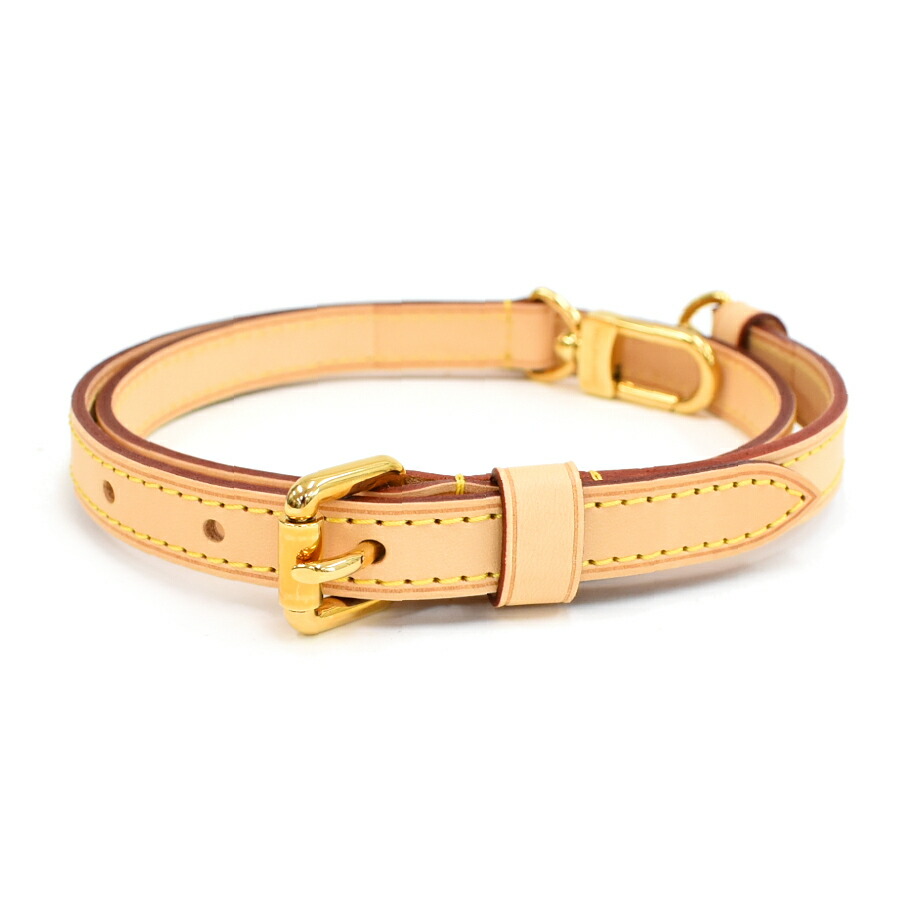 中古 ルイヴィトン ストラップ ヌメ殻 レザー ベージュ ゴールド金具 バッグ使い道従物 小物 Louis Vuitton 未引当てる尊厳さ 送料無料 Mattschofield Com