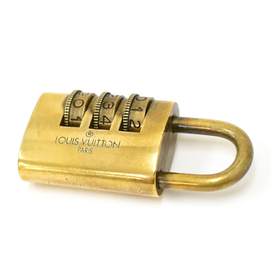 ルイヴィトン パドロック ダイヤル式 ゴールド Louis 送料無料 Vuitton Padlock 南京錠